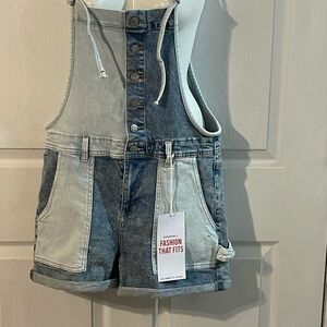 Celebrity Pink Two-Tone Jean Shorts